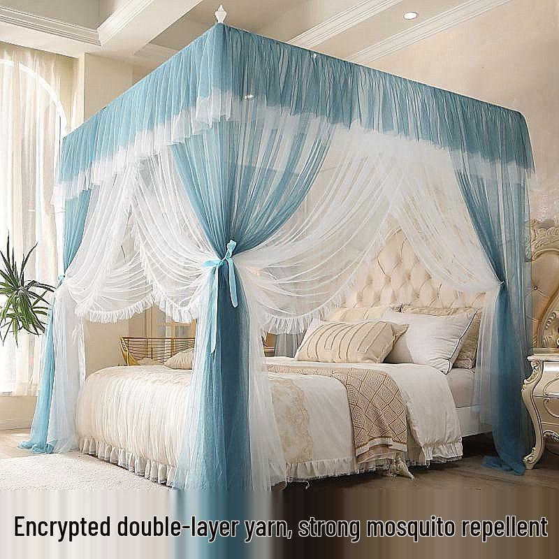

Double-Layer Gauze Mosquito Net, Floor-Standing, for 1.8m Bed, Princess Style, Three-Door, Encrypted Pattern 120x200cm Net Only
