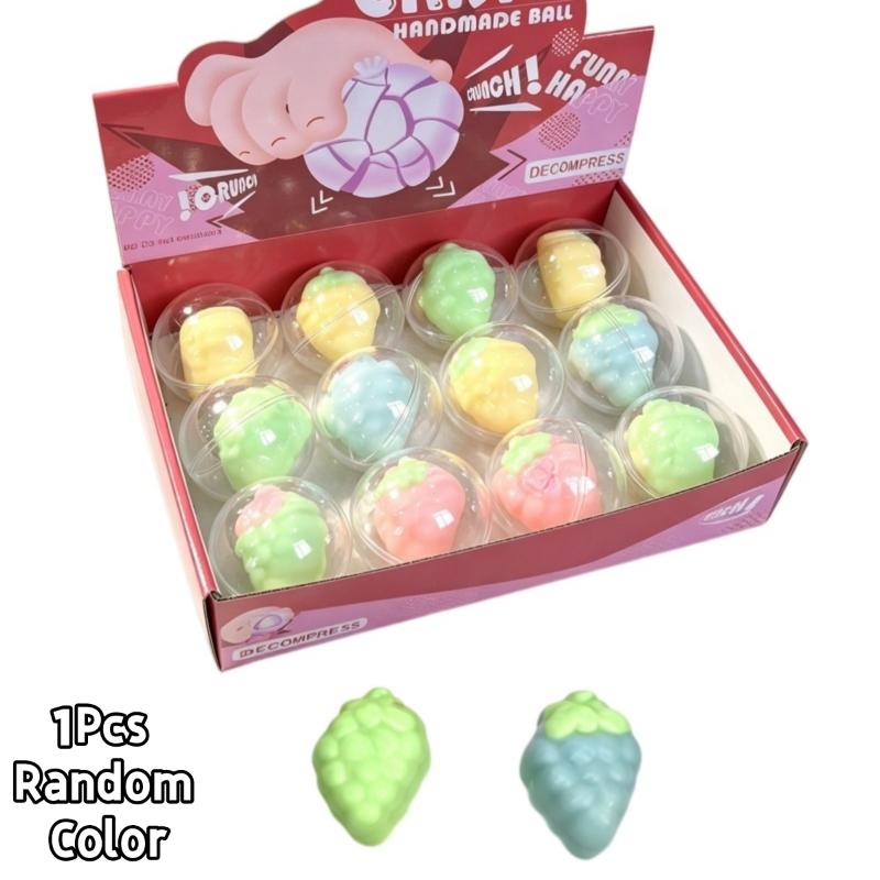 Multiple Series Squeezable Stress Balls Slow Rebound Wax Skin Squeeze Toy Adult Sensory Fidget Toy Soothing Relieving Stress