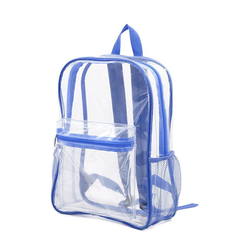 Transparent PVC Backpack for School or Concerts - Large Capacity Bookbag