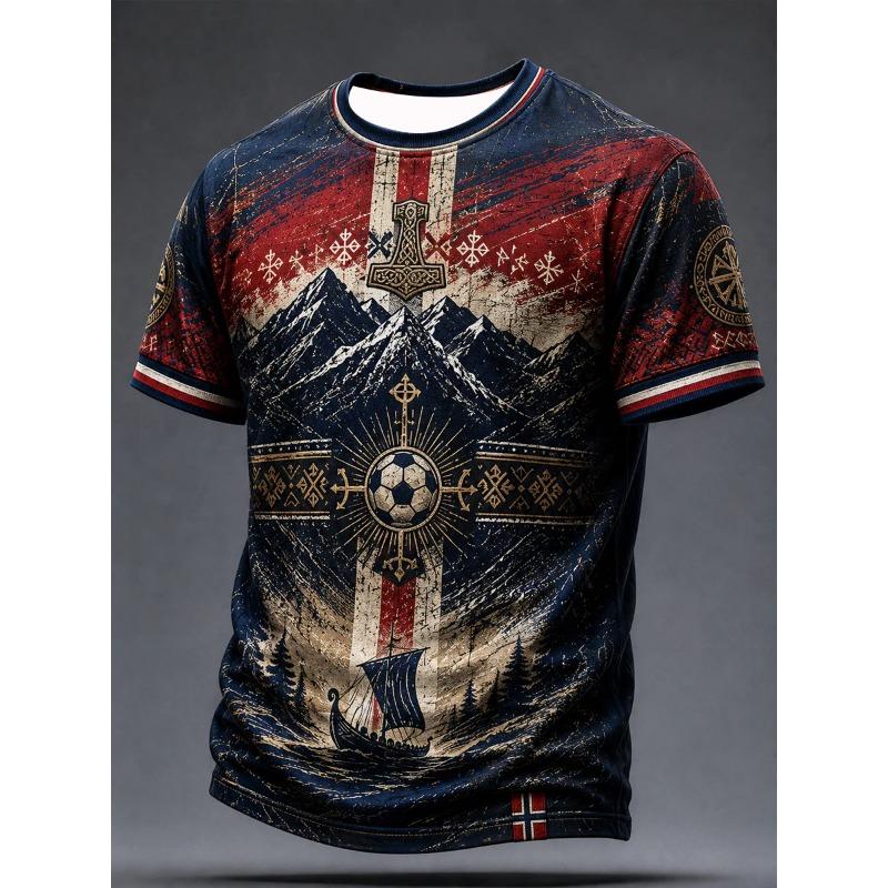 2026 Edition Norwegian Fans Football Training T-Shirt - 3D Print - Fashionable, Comfortable and Breathable - Family Clothing