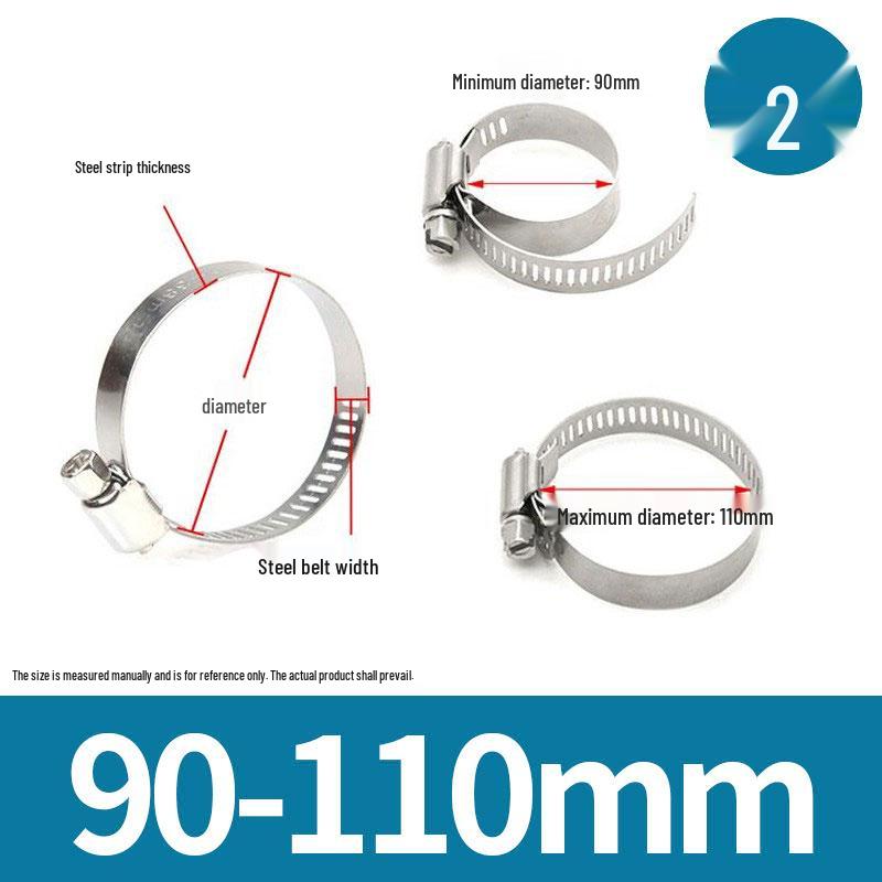 American Style 201 Stainless Steel Hose and Pipe Clamp for Ventilation and Communication Applications