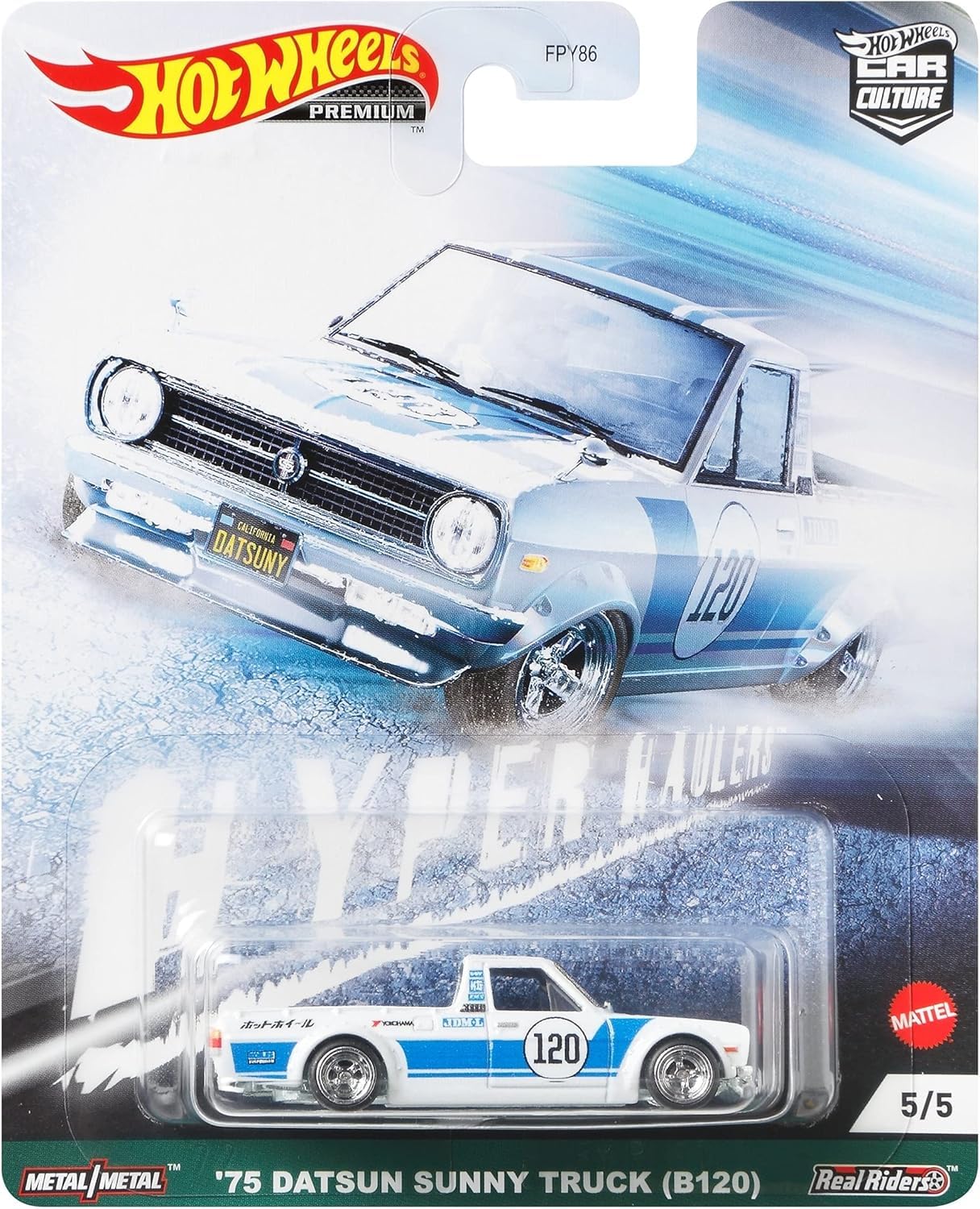 

Hot Wheels Car Culture Hyper Haulers Datsun Sunny Truck GRJ87 Белый 75 (B120) белый