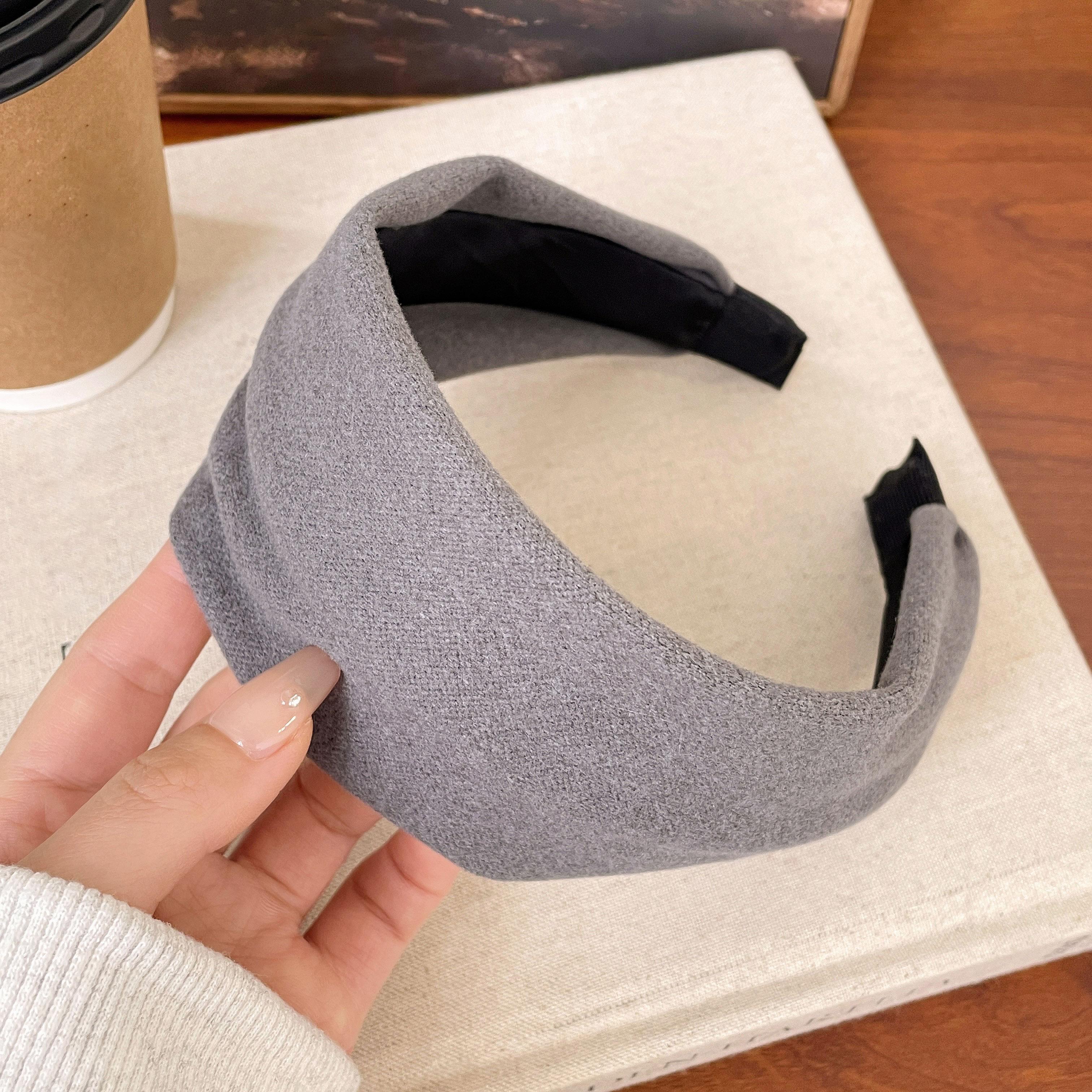 

Вінтажні однотонні тканинні широкі пов язки на голову для жінок, корейський тюрбан, пов язка на голову, обруч для волосся, аксесуари для волосся для дівчат Size fits all