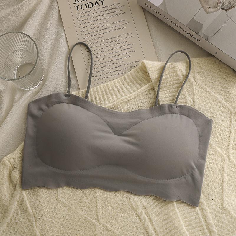 Nahtloses Ice-Silk-Bandeau für Damen: Leichtes, bequemes, sexy Bralette-Camisole ohne Bügel