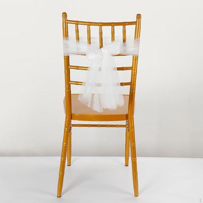Cadeira de casamento faixa cortina mesa decoração tule para cerimônia fundo ao ar livre