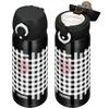 Thermos Water Bottle Vacuum Insulated Mobile Mug 400ml Black Gingham JNL-403 BKG