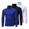3Pcs Men Casual High Neck Long Sleeve T Shirt Solid Color Slim Fit Pullover Undershirt Thermal Base Layer Set