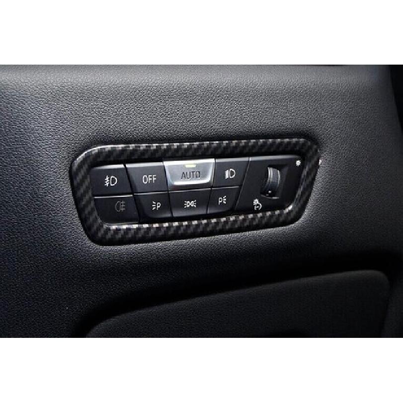 Carbon Fiber Cover Trim Car Headlight Switch Control Fit For BMW X6 G06
