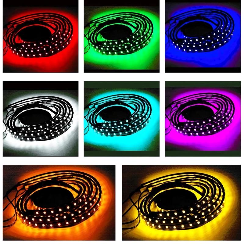 Car Underglow LED Strip Lights RGB Neon Underbody Light APP Remote Control Dream Color Auto Exterior Decorative Atmosphere Lamp