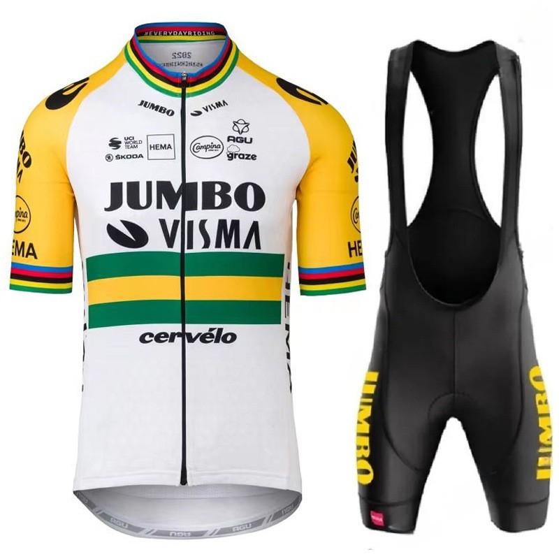 JUMBO Tour De France Completo da Ciclismo Manica Corta Uomo Donna Versione Squadra Strada Traspirante Maglia
