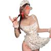 Erotic Lingerie Japanese Cute Hollow Pajamas Cos Anime Small Milk Kitchen Uniform Sexy Seductive Nightdress