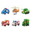 Educational Micro-Particle Building Blocks: Fire Truck, Airplane & Train Toys for Kids