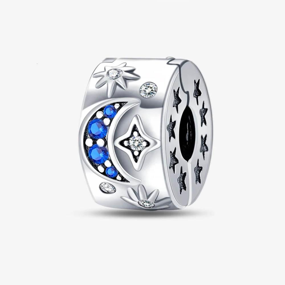 New In Color Zircon Angle Round Clip Bead Fit Pan Original Bracelet Women Copper Safety Chain Jewelry Gift