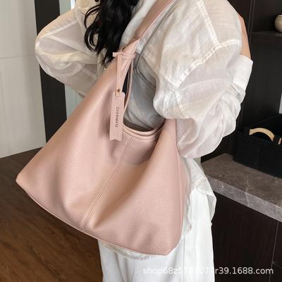 Foreign Order Commuting To Work Large Capacity Tote Bag Xiaohongshu Super Fire Sweet Spring Shoulder Bag Vegetable Basket Armpit Bag
