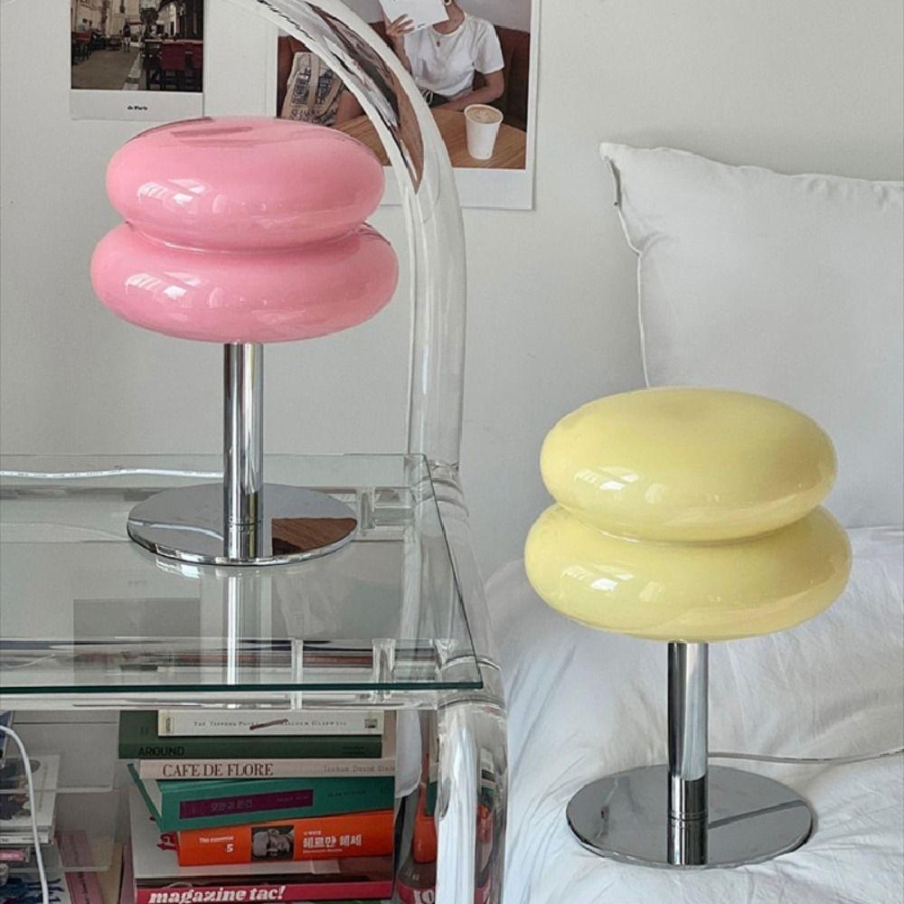 

USB Powered Glass Egg Tart Lamp Waterproof Egg Tart Light Egg Tart Table Lamp Bedroom