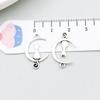 Set di 100 Ciondoli Gatto Farfalla Luna Argento Antico per Braccialetti e Collane Fai da Te