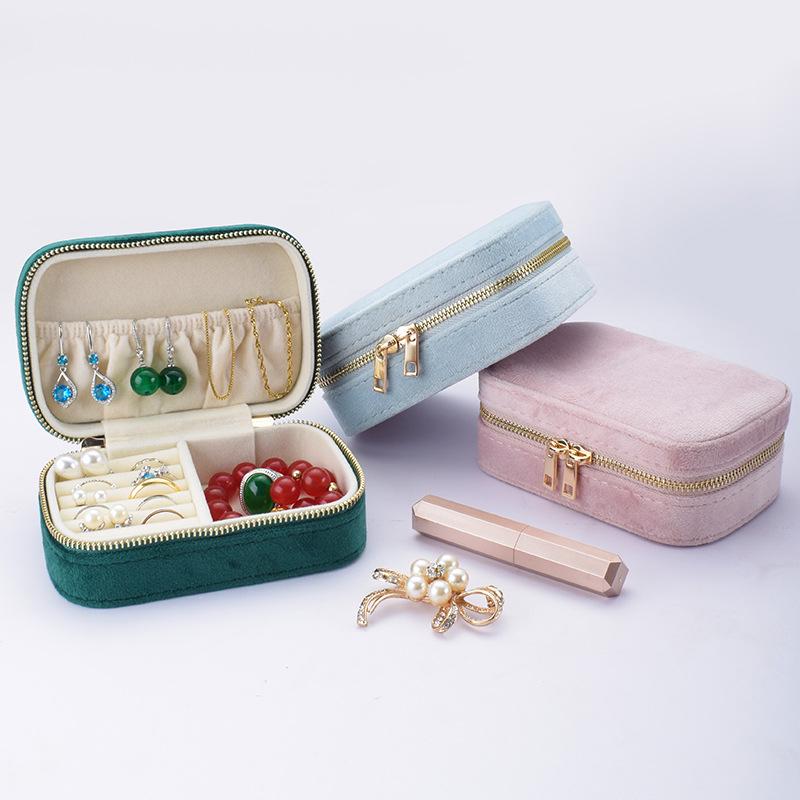 2025 Portable Velvet Jewelry Storage and Ring Box