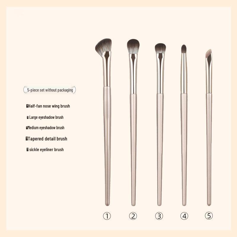 15-Piece Gold Makeup Brush Set with Portable Bag – Ideal for Beginners