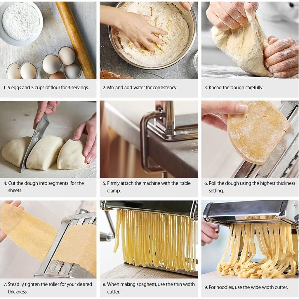 Macchina Per Pasta Manuale In Lega Di Alluminio - Tagliatelle E Spaghetti Fatti In Casa