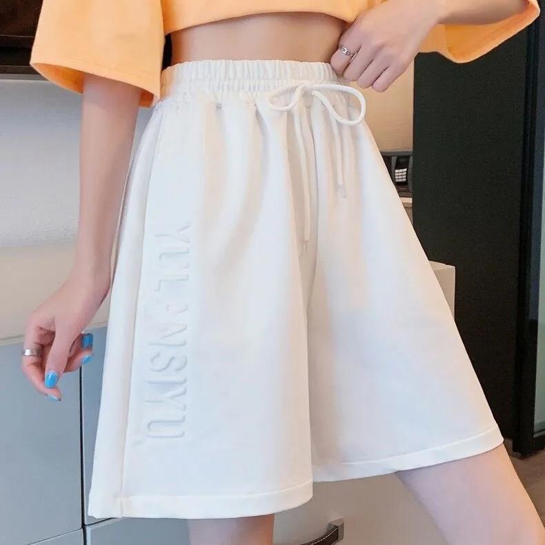 Women's Summer Three-dimensional Printing Sports Shorts K Pop Students Loose Wide-leg Ins Casual Five-point Pants