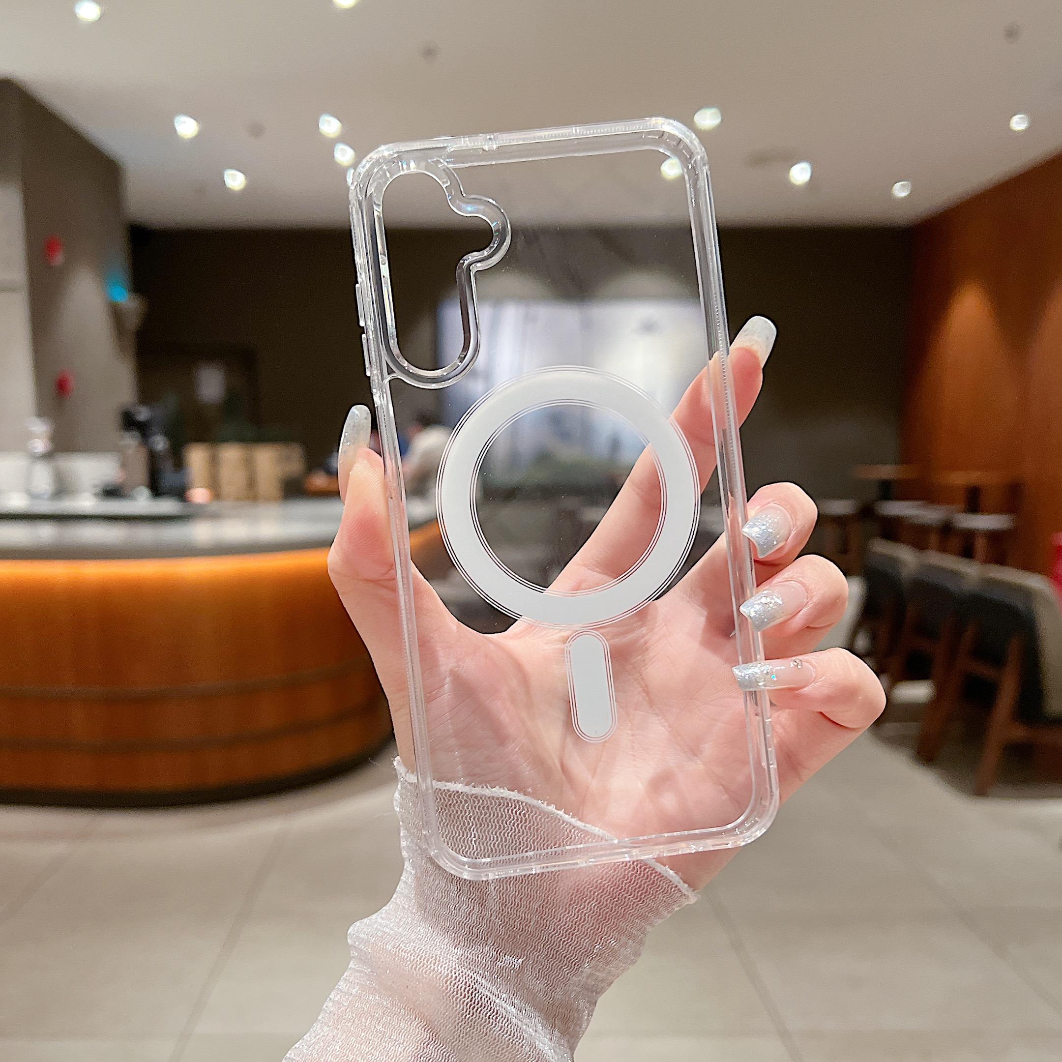 

Розкішний прозорий магнітний чохол MagSafe для Samsung S25 Edge S24 S23 S22 S21 FE Plus Ultra A56 A36 A26 A16 A06 A55 A35 A15 For Smasung S24 FE чистий