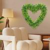 Herz Liebe Girlande Wandbehang Schild Kunststoff Simulation Künstliche Grüne Blätter Kranz für Haustür Valentinstagsdekorationen