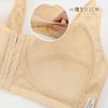 New soft cotton thin cup front zipper underwear women's jacquard without steel ring vest large size bra cover