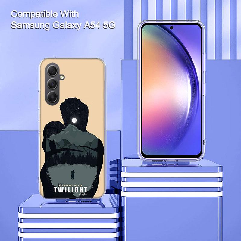 Team Edward Jacob Twilight Phone Case for Samsung A16 A26 A36 A56 A17 A37 A57 A07 A06 A02S A03 A04S A05S Galaxy Note 20 10 A50S