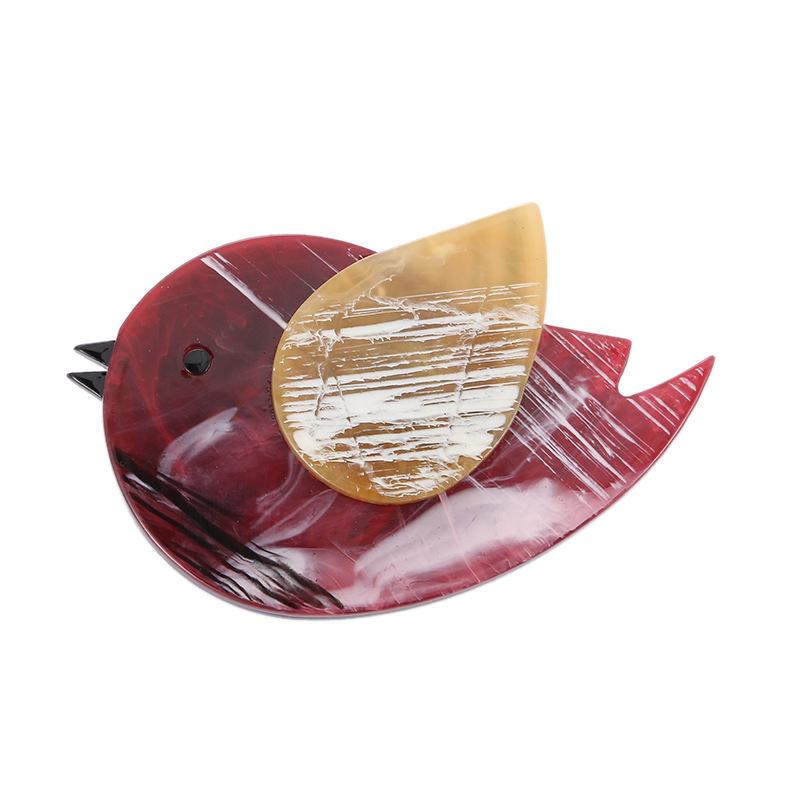 SKEDS Fashion Cute Bird Acrylic Brooches For Women Men Cartoon Vintage Badges Lapel Pins Unisex Clothes Coat Animal Brooch Pin