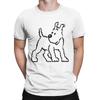 Snowy Dog Captain Haddock T-Shirt Men Cartoon Vintage Pure Cotton Tee Shirt Round Neck Short Sleeve T Shirts Gift Idea Clothing