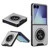 KEYSION Magnetic Phone Case for Samsung Z Flip 8 7 FE 6 5 Silicone+PC 360°Ring Stand Shockproof Cover for Galaxy Z Flip 5 6 7 8