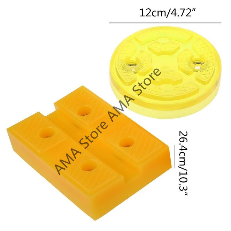 X7JF Universal Pad Lifting Support Pads Adapter for Jack Stand Universal Rubber Slotted Frame Pinch Welds Protector