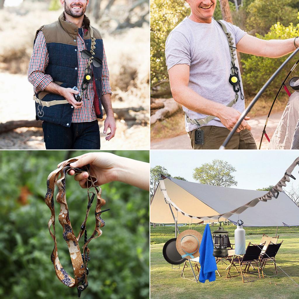 Light weights Outdoor Hangings Rope Shoulder Strap Adjustable Tent Lanyards Clotheslines for Outdoor Campings, Hikings
