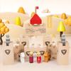 Wooden Early Education Castle Building Blocks For Kids With Natural Finish For Cognitive Development