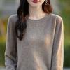 Round-neck Open-work Hook-pattern Loose Pullover Sweater Knitted Sweater Base Layer Sweater