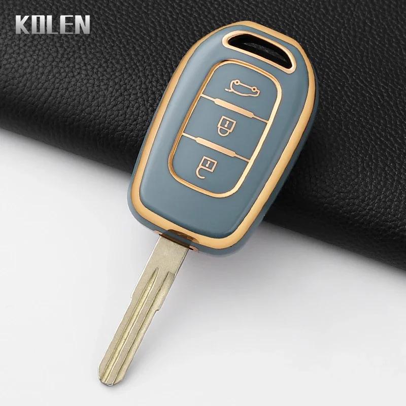 Fashion Tpu Car Key Case Cover For Renault Kwid Traffic Symbol Sandero Logan Lodgy Dokker Dacia Duster 2 3 Buttons Protector Fob
