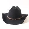 Popular European and American Classic Imitation Cashmere Felt Hat, Men's and Women's Fashion Seamless Edge Western Cowboy Hat