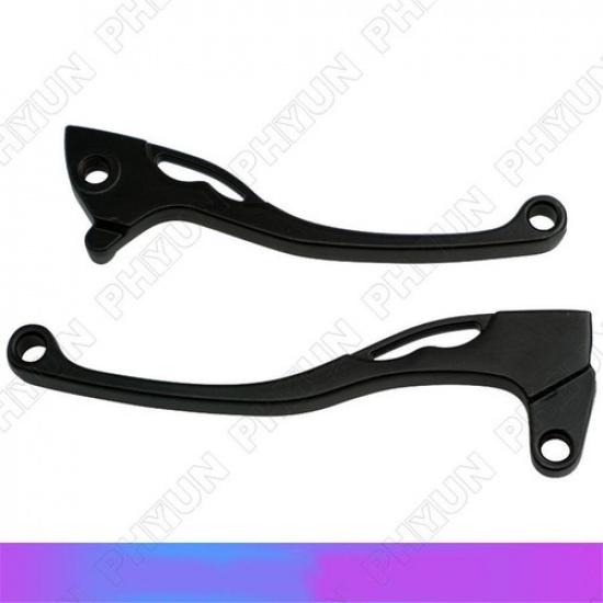 Pair Aluminum Black 8MM Motorcycle Handle Front Brake Lever w/Clutch Universal