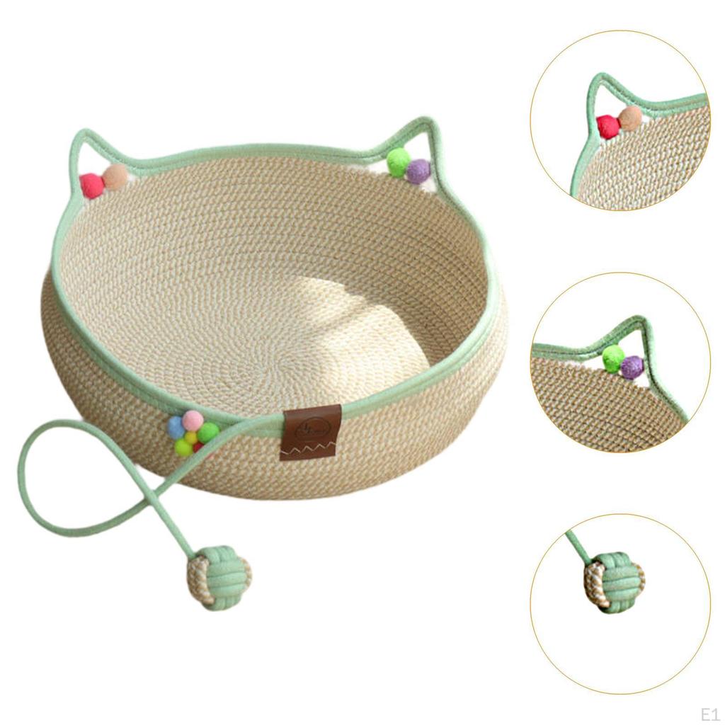 Cat Basket, Scratcher, Adorable Portable Bed for Indoor Cats, Pet Supplies Resting
