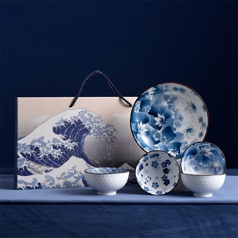 Набор керамической посуды Jutao Ren Kanagawa Blue
