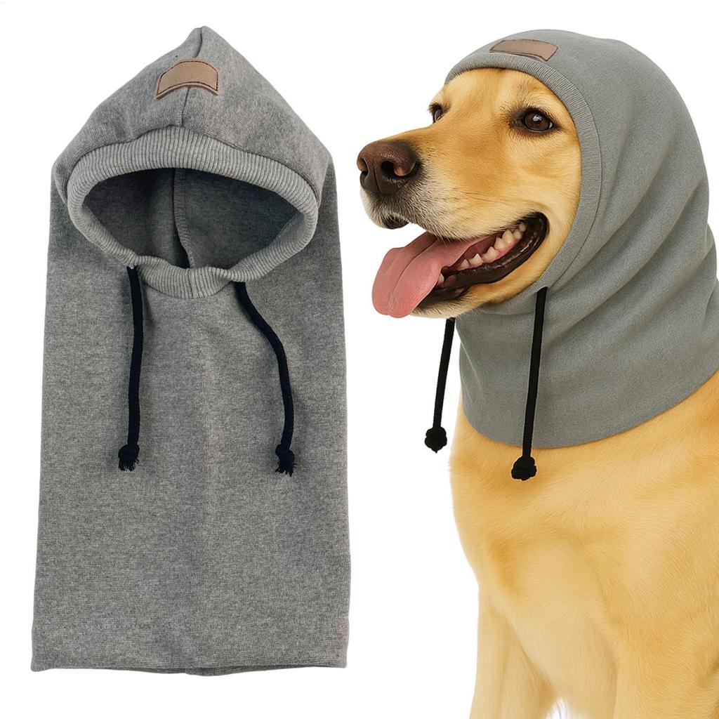 Winter Hat for Dogs Noise Protection Neck Warmer Winter Pet Hat with Adjustable Drawstring for Holiday Cold Weather Outdoor