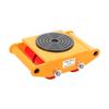 4pcs Machinery Mover 6T Machinery Skate Dolly 13200lbs Machinery Moving Skate W/ 360° Rotation Cap and 4 Rollers Yellow