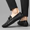 Leather Men's Shoes Slip On Moccasins Mens Breathable Black Brown Casual Shoes Luxury Brand Loafers Driving Shoes Zapatos Hombre