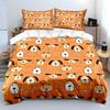 Cartoon dog heads bones background Duvet Cover Set Digital Print Colorful Polyester Bedding with Zipper Closur for kids gifts