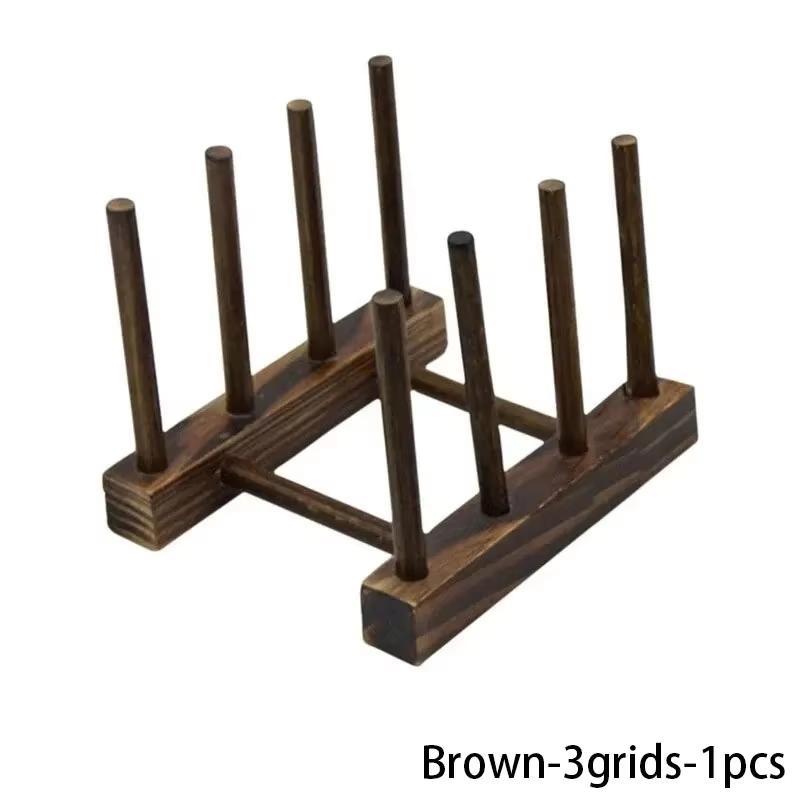 

Multi functional storage rack kitchen storage mechanism tableware drainage wooden tableware drying rack kitchen accessories