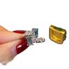 Niche Design Rectangular Luxury Flash Diamond Ring Female Seiko Simple Light Luxury Internet Celebrity Opening