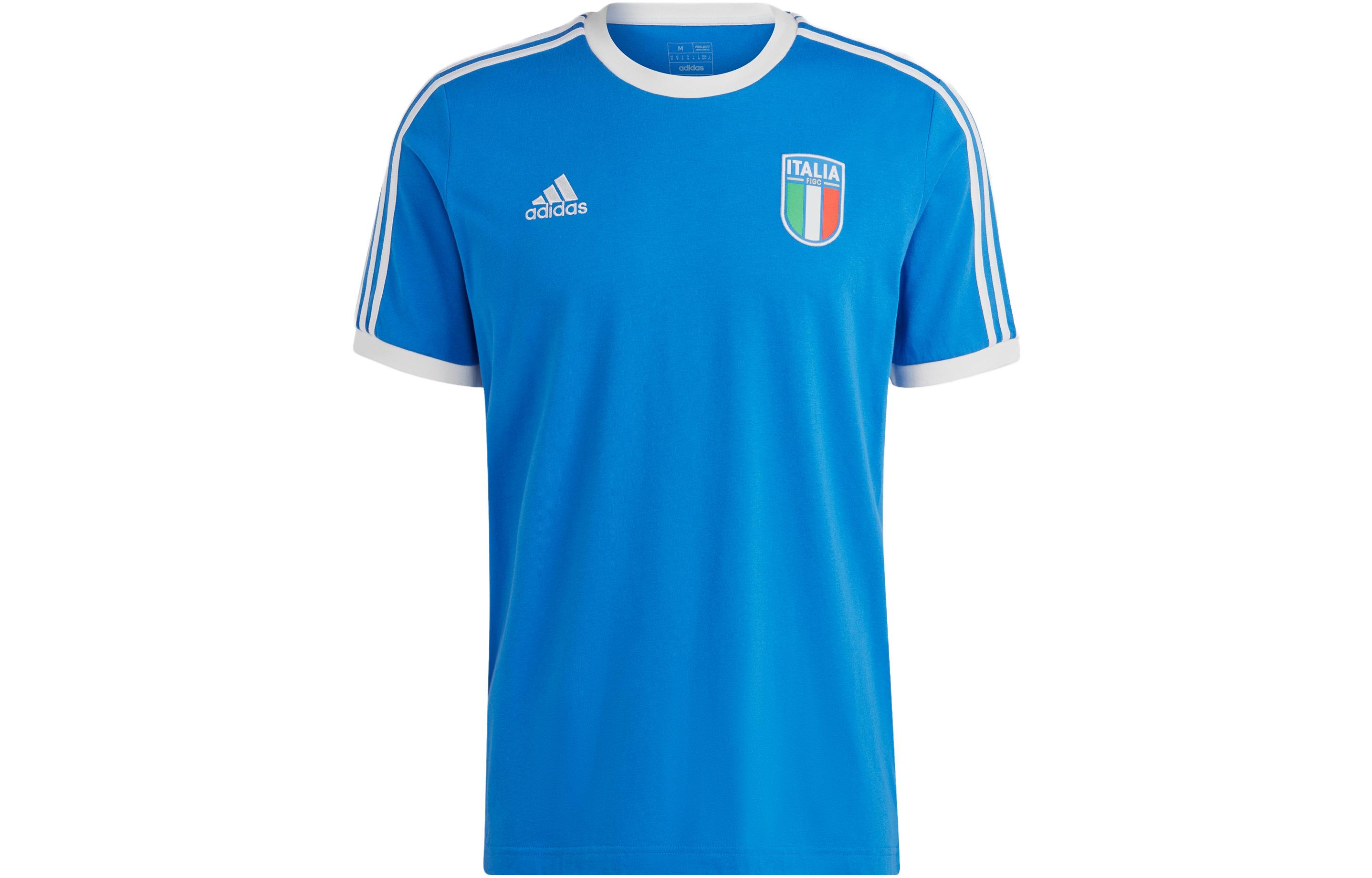 

Adidas T Shirts Men s Blue Crew Neck Moderate Straight Fit HT2185 XXL