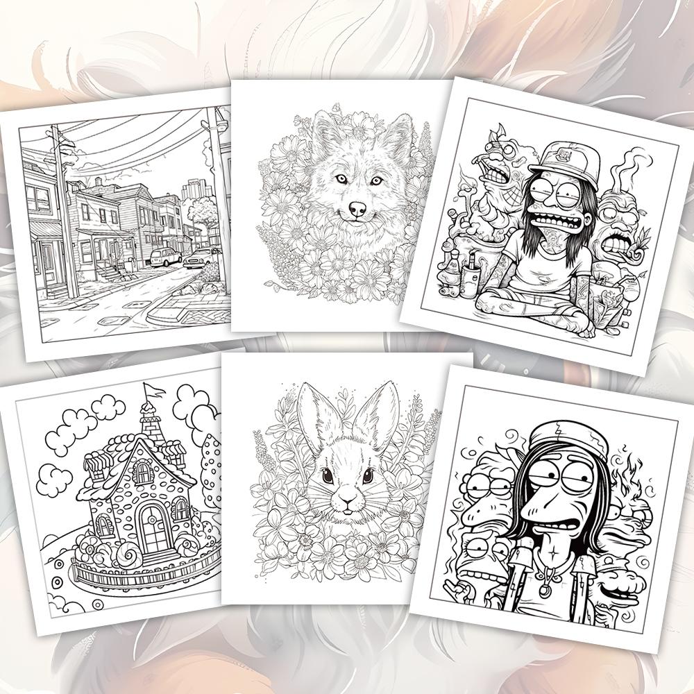 1pc,Girls Coloring Book,Teenagers Coloring Book,30 Different Patterns,100gsm Thick Paper,Stress Relief,Birthday Gift