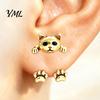 Birthday Presents for Her 1 Pair Cute Cat Paw Earrings Women, Vintage Front Back Stud Earrings, Small Kitten Jewelry Gift Lovers Unique Gifts Moms
