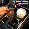 2Pcs Car Cup Holder Insert Pad Emblem Coaster Anti-Slip Mat For Mercedes-Benz GLC X253 X254 C-Class W205 W206 A-Class W177 GLA CC1 F56